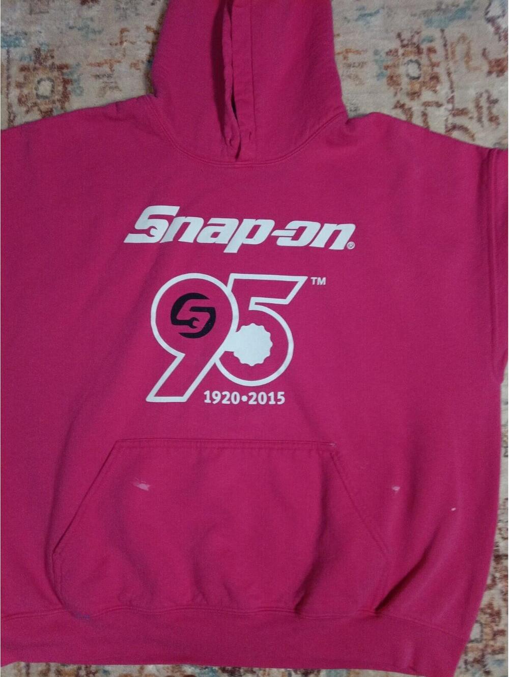 Snap-on Tools 95th Anniversary Hoodie Celebrating  95 Years XL In Pink Read
